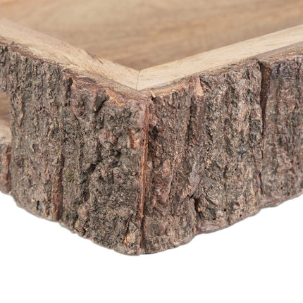 Trays in mango wood - set of 3