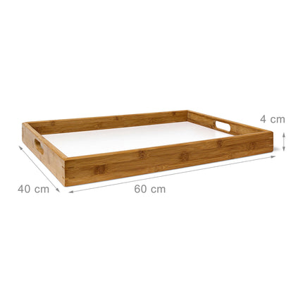 Tray table wood and bamboo 72 cm