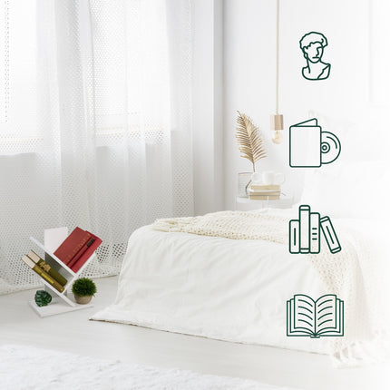 Tree Bookshelf, White – Modern Bookcase for Living Room