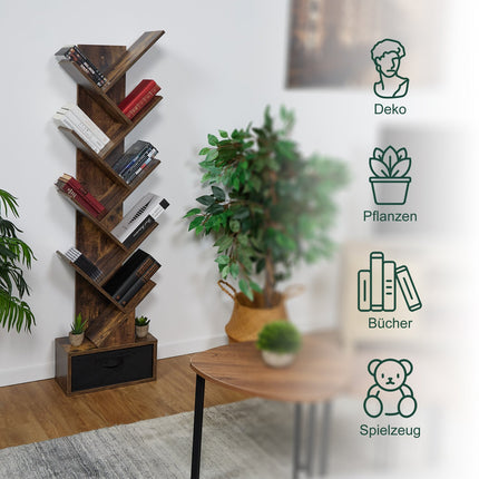 Tree-shaped bookshelf