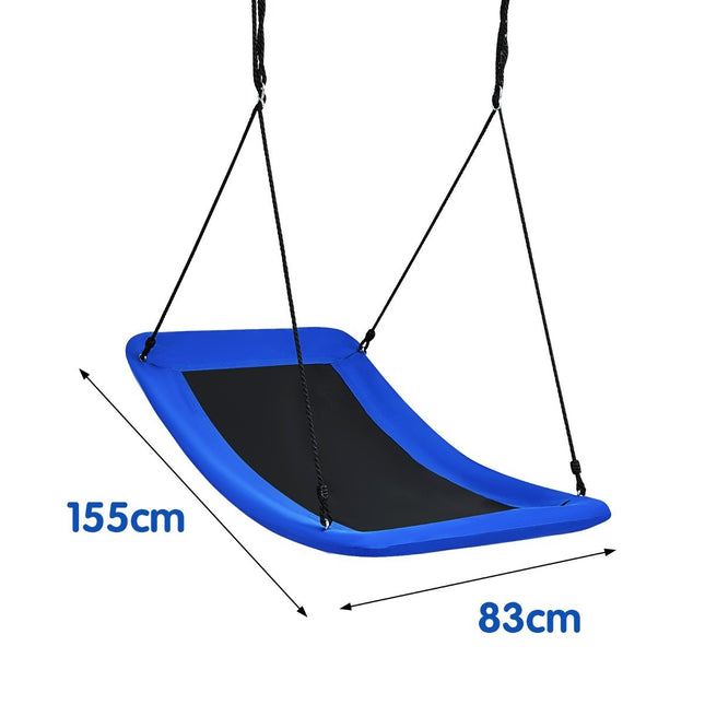 Tree swing nest swing with adjustable rope outdoor swing 83 x 155 cm blue