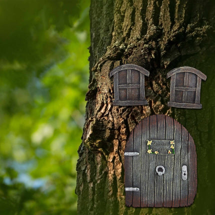 Trees with fairy doors