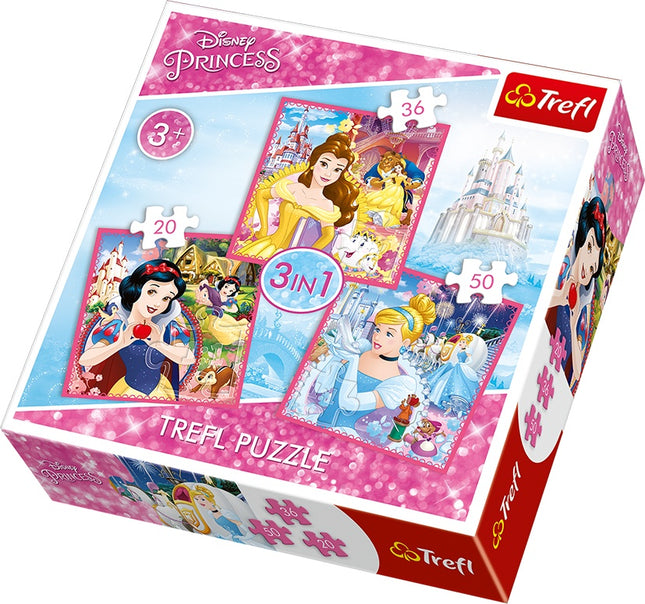 Trefl Disney Princess Puzzle 3 In 1 Set