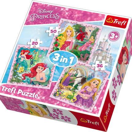 Trefl Disney Princess Puzzle 3 In 1 Set