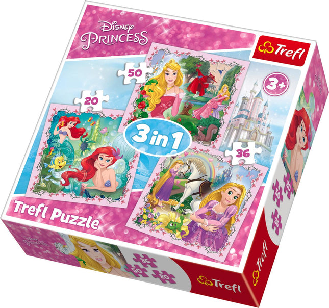 Trefl Disney Princess Puzzle 3 In 1 Set