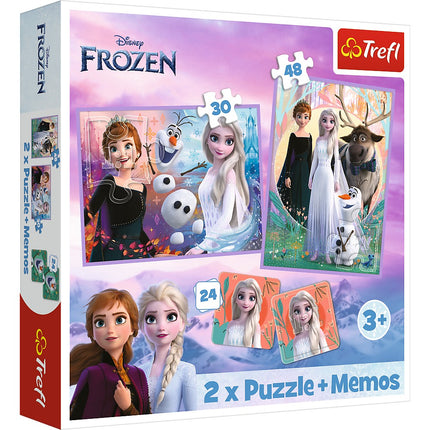 Trefl Frozen Puzzle Set With Memo Cards Frozen Ii