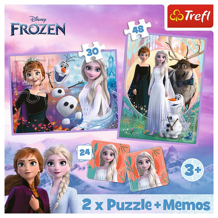 Trefl Frozen Puzzle Set With Memo Cards Frozen Ii