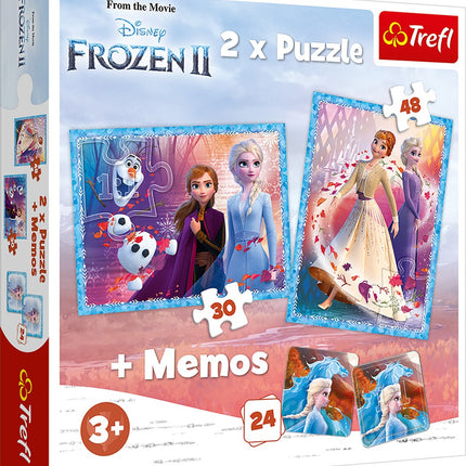 Trefl Frozen Puzzle Set With Memo Cards Frozen Ii