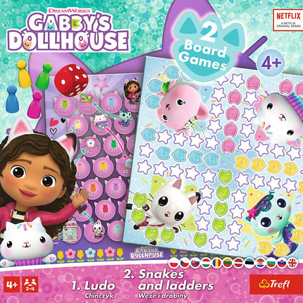 Trefl Gabby´S Dollhouse Board Game 2 In 1