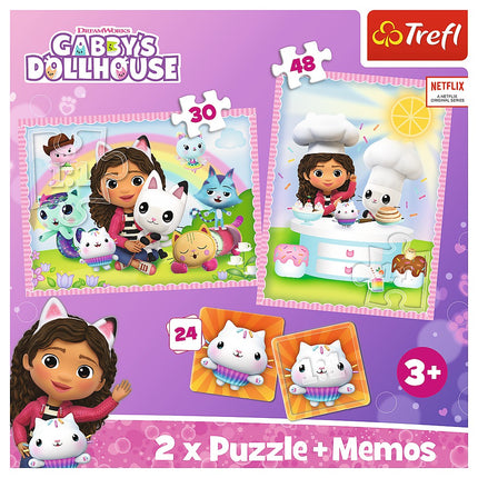 Trefl Gabby´S Dollhouse Puzzle Set With Memo Cards