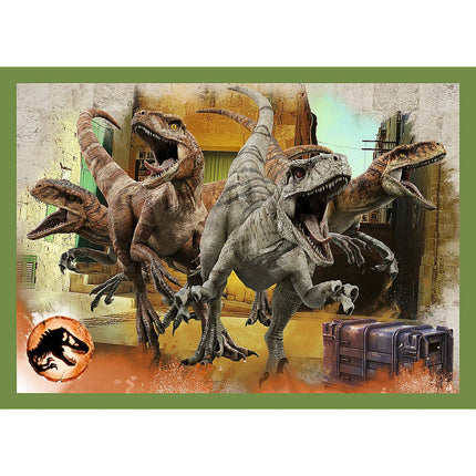 Trefl Jurassic Word Puzzle 4 In 1 Set 35 48 54 70 Pcs