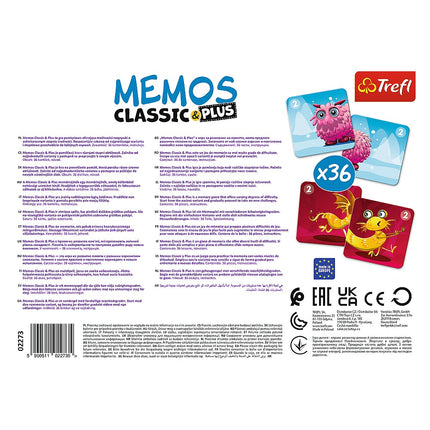 Trefl Memo Classic Plus Cute Monsters