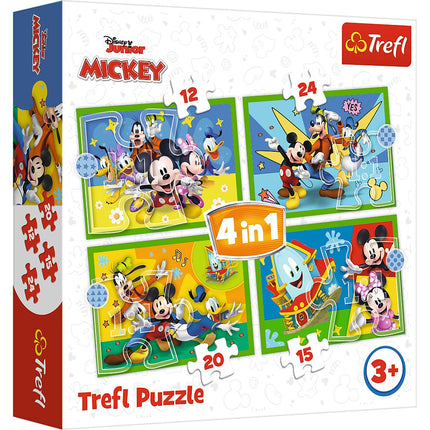 Trefl Mickey Mouse Puzzle 4 In 1 Set 12 15 20 24 Pcs
