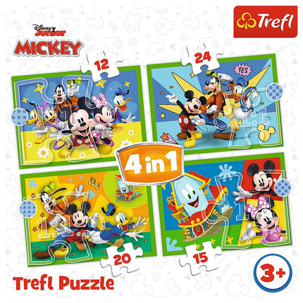 Trefl Mickey Mouse Puzzle 4 In 1 Set 12 15 20 24 Pcs