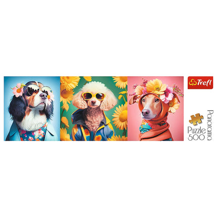 Trefl Panoramic Puzzle Dogs 500 Pcs