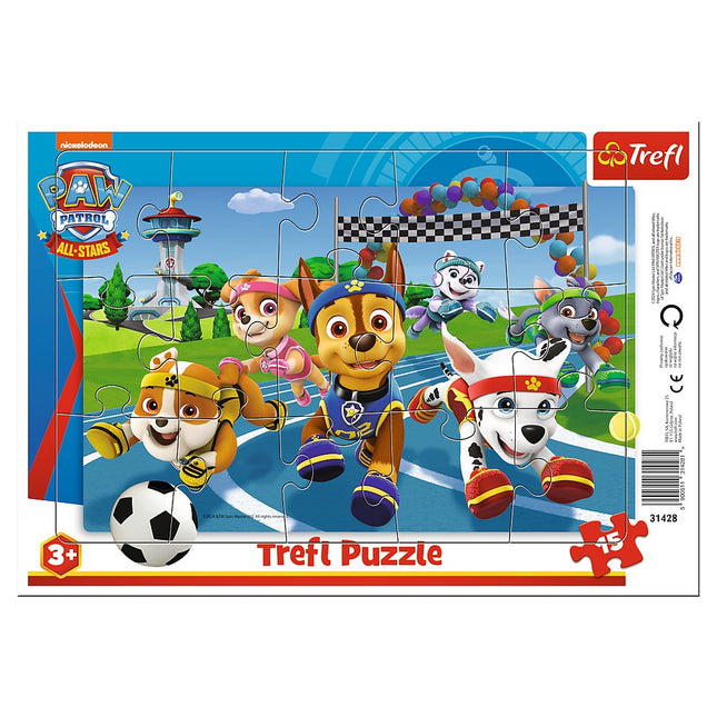 Trefl Paw Patrol Puzzle In Frame, 15 Pcs
