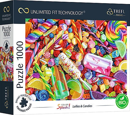 Trefl Prime Puzzle Color Splash Cubic Gradient Lollies And Candies, 1000 Pcs