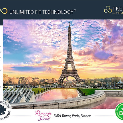 Trefl Prime Puzzle Romantic Sunset Eiffel Tower, 1000 Pcs