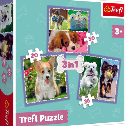 Trefl Puzzle 3 In 1 Set Puppies