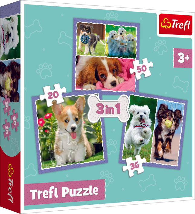 Trefl Puzzle 3 In 1 Set Puppies