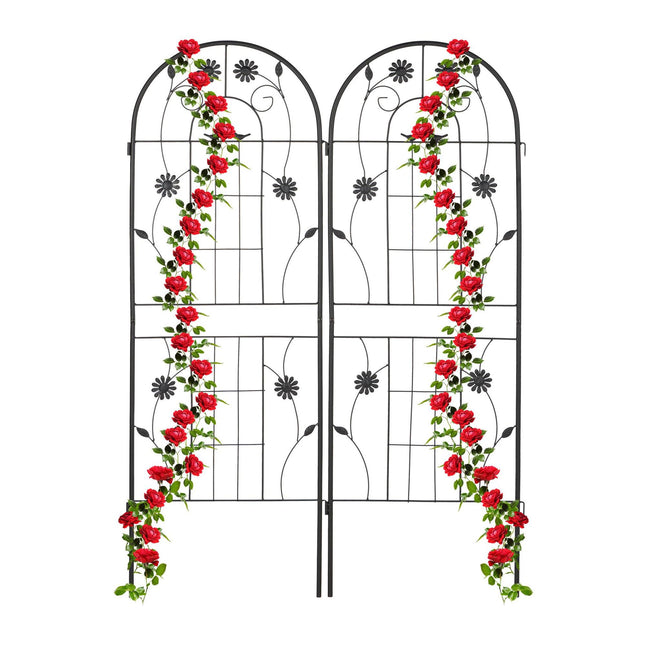 Trellis 150 cm set of 2 black