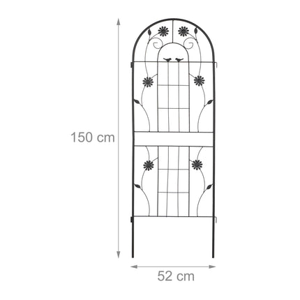 Trellis 150 cm set of 2 black