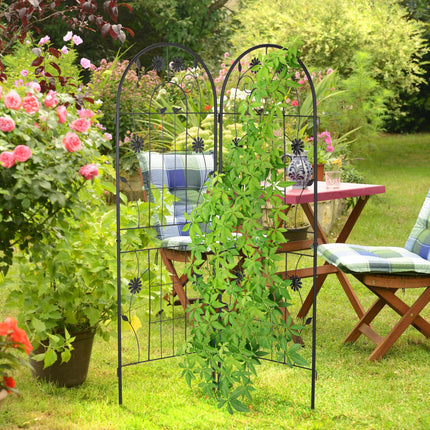 Trellis 150 cm set of 2 black