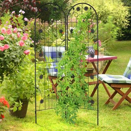 Trellis 180 cm set of 2 black