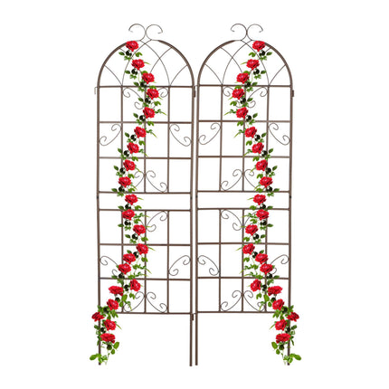 Trellis 180 cm set of 2 brown