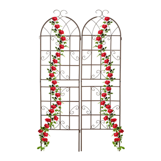 Trellis 180 cm set of 2 brown