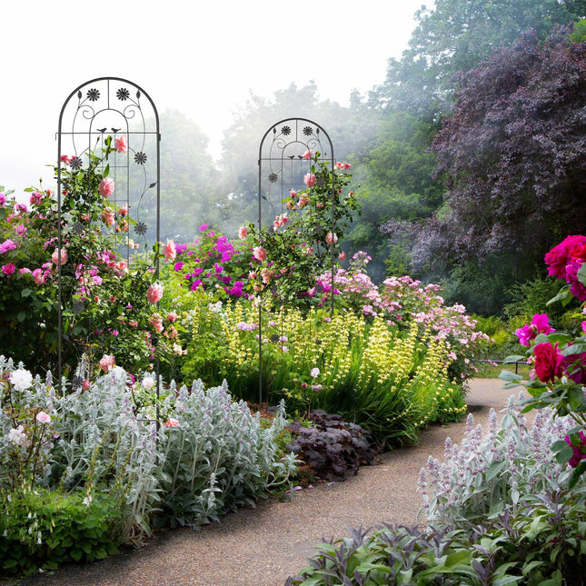 Trellis 200 cm set of 2 black