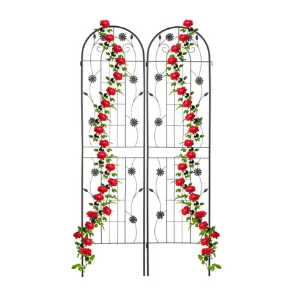 Trellis 200 cm set of 2 black