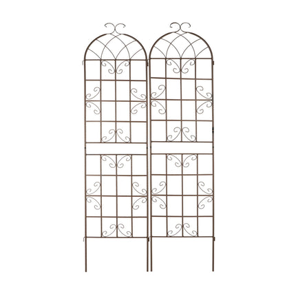 Trellis 220 cm set of 2 brown