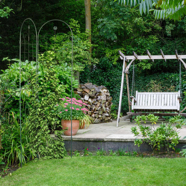 Trellis 220 cm set of 2 green