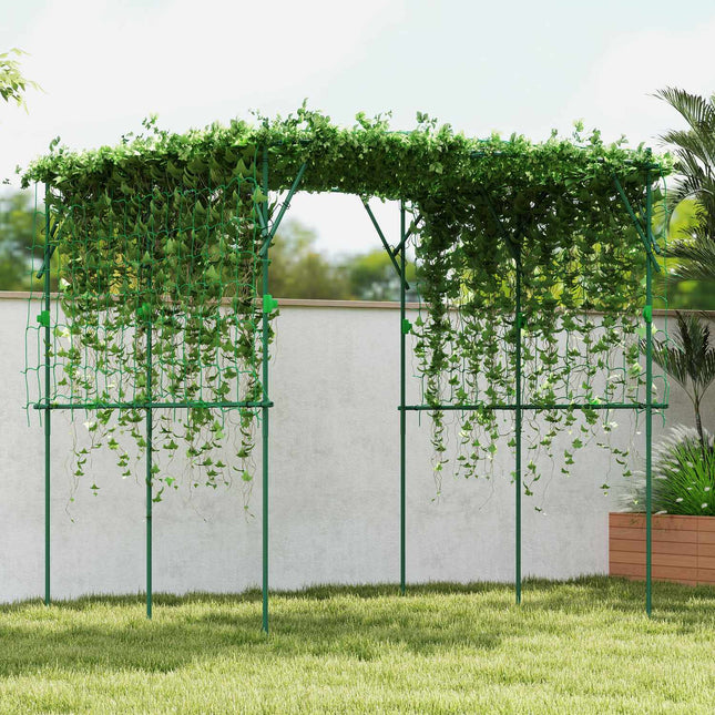 Garden trellis in stainless steel - Triangular, 223x223x223 cm