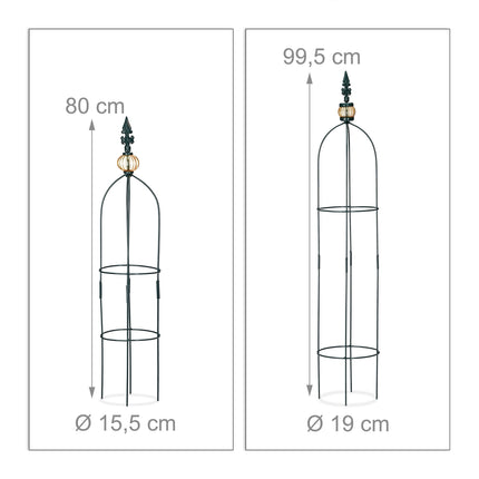 Trellis obelisk set of two