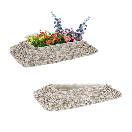 Triangular flower pot - set of 2