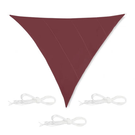 Triangular red-brown sun sail
