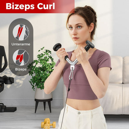 Tricep Cable Attachment Set – V-Grip, Double D, Rope