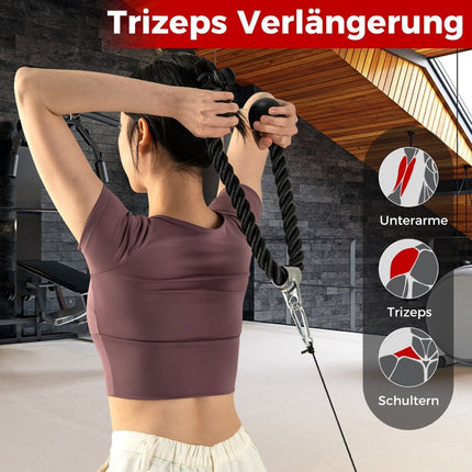 Triceps Cable Attachment Set – V-Grip, Double-D, Straight Bar