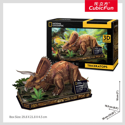 Triceratops 3D Puzzle, National Geographic, Educational Toy