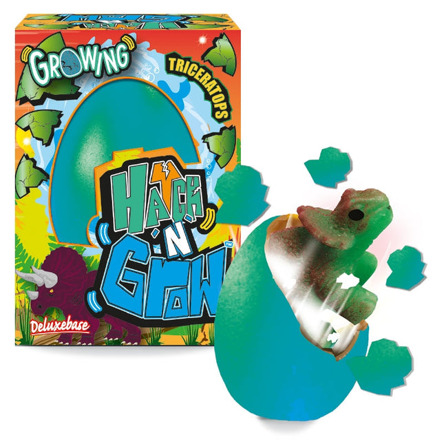Triceratops Mini Hatch 'N' Grow Toy with Interactive Features