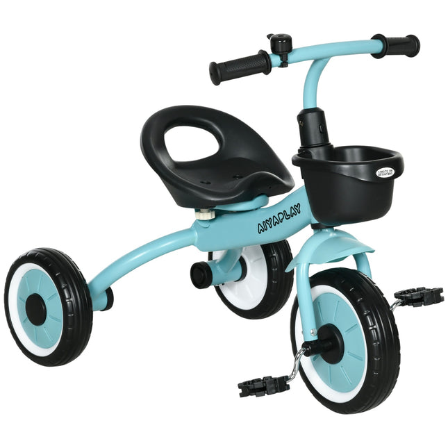 Tricycle for children with adjustable seat and basket, 2-5 years