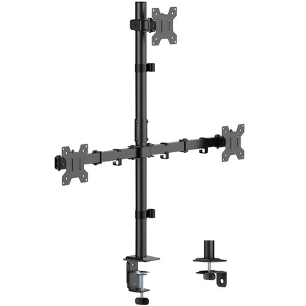 Triple Monitor Mount 17–32" Adjustable Arms, Black