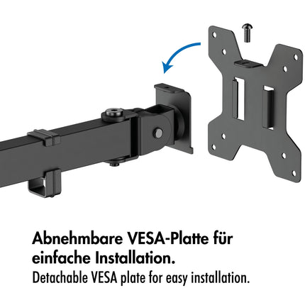 Triple Monitor Mount 17–32" Adjustable Arms, Black