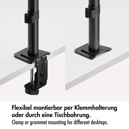 Triple Monitor Mount 17–32" Adjustable Arms, Black