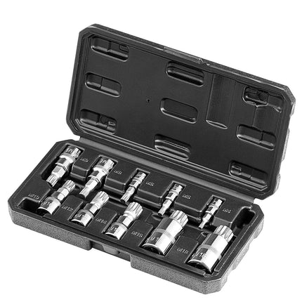 Triple Square Spline Bit Socket Set, 10-Piece M4–M18