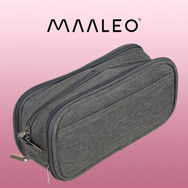 Triple extendable pencil case - gray Maaleo 24512