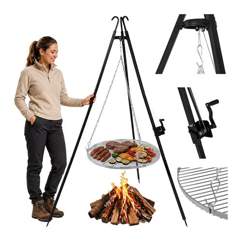 Tripod Garden Grill – 70cm Stainless Steel Grate
