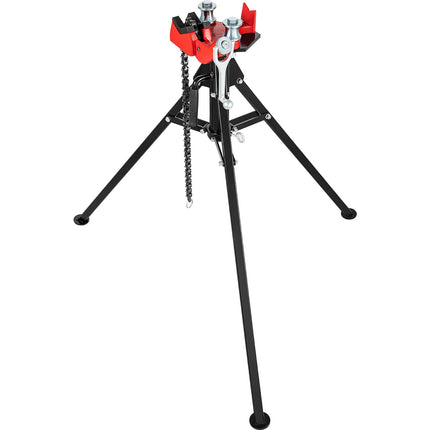 Tripod Pipe Chain Vise, 1/8–5 in, Folding Steel Legs